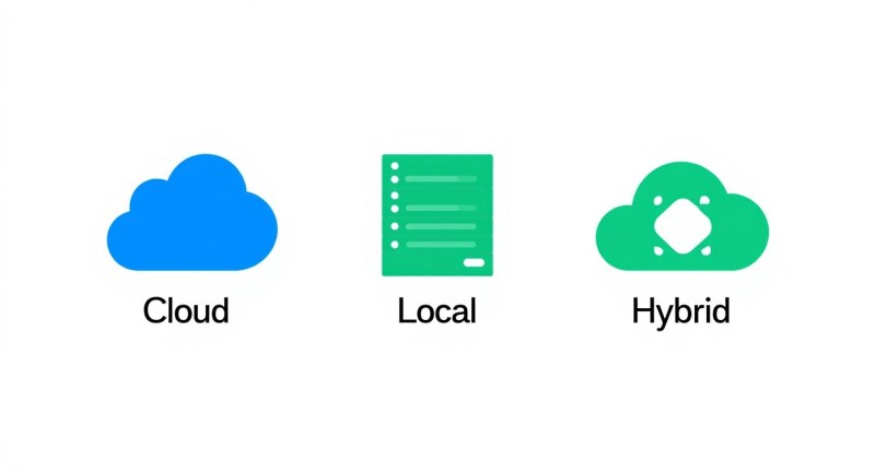 Infographic about cloud storage vs local storage
