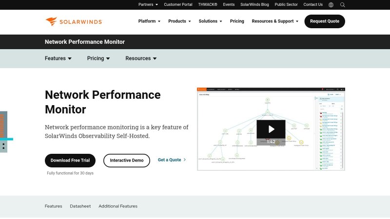 SolarWinds Network Performance Monitor (NPM) / Observability