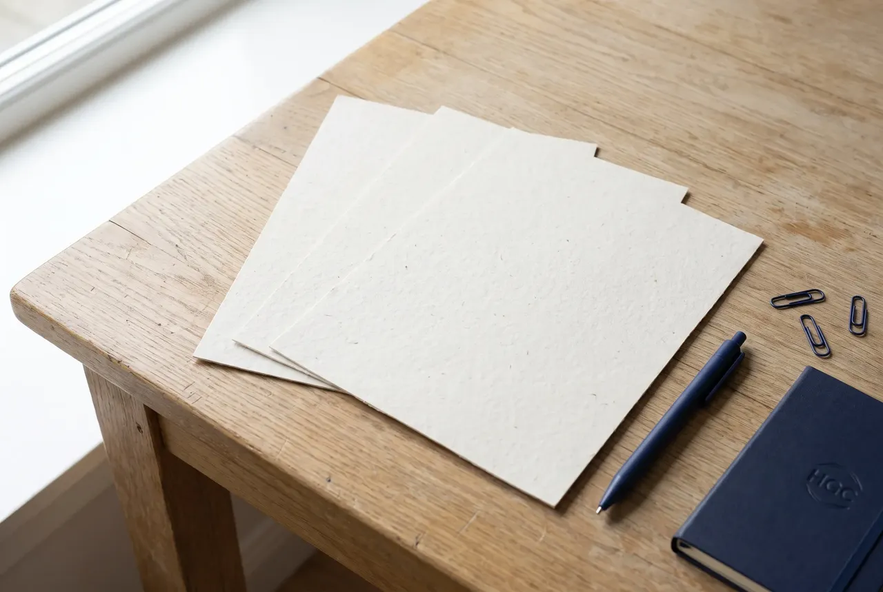 Printed defence contract documents fanned out on a desk