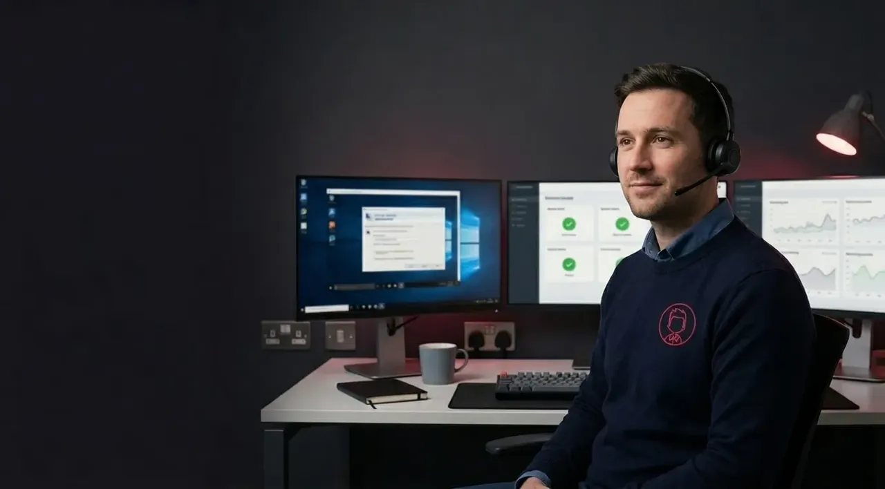 HGC IT engineer providing affordable IT support to a UK small business